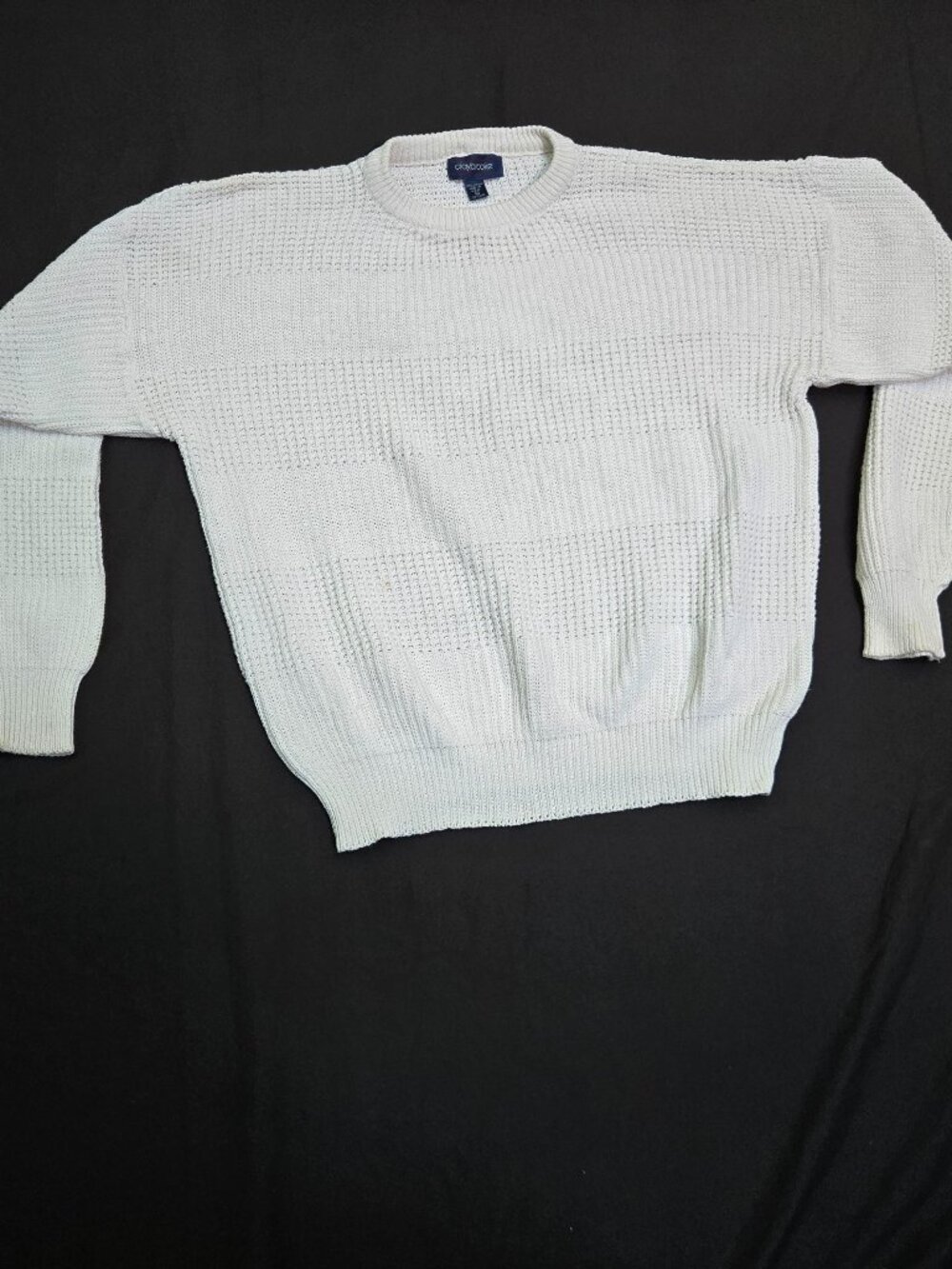Claybrooke 100% Cotton Cable Knit Sweater (XL) — Made in USA